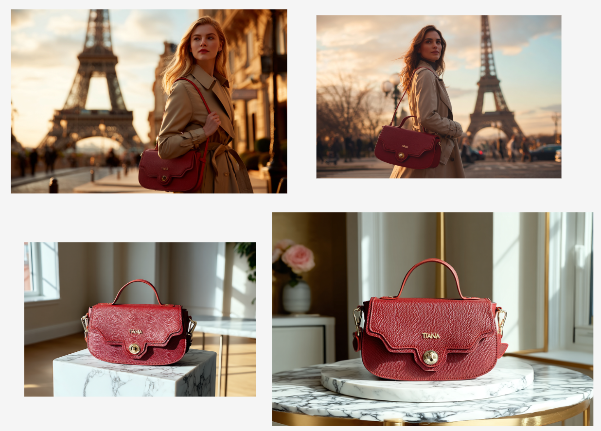 AI image generation — a collage of lifestyle product photos