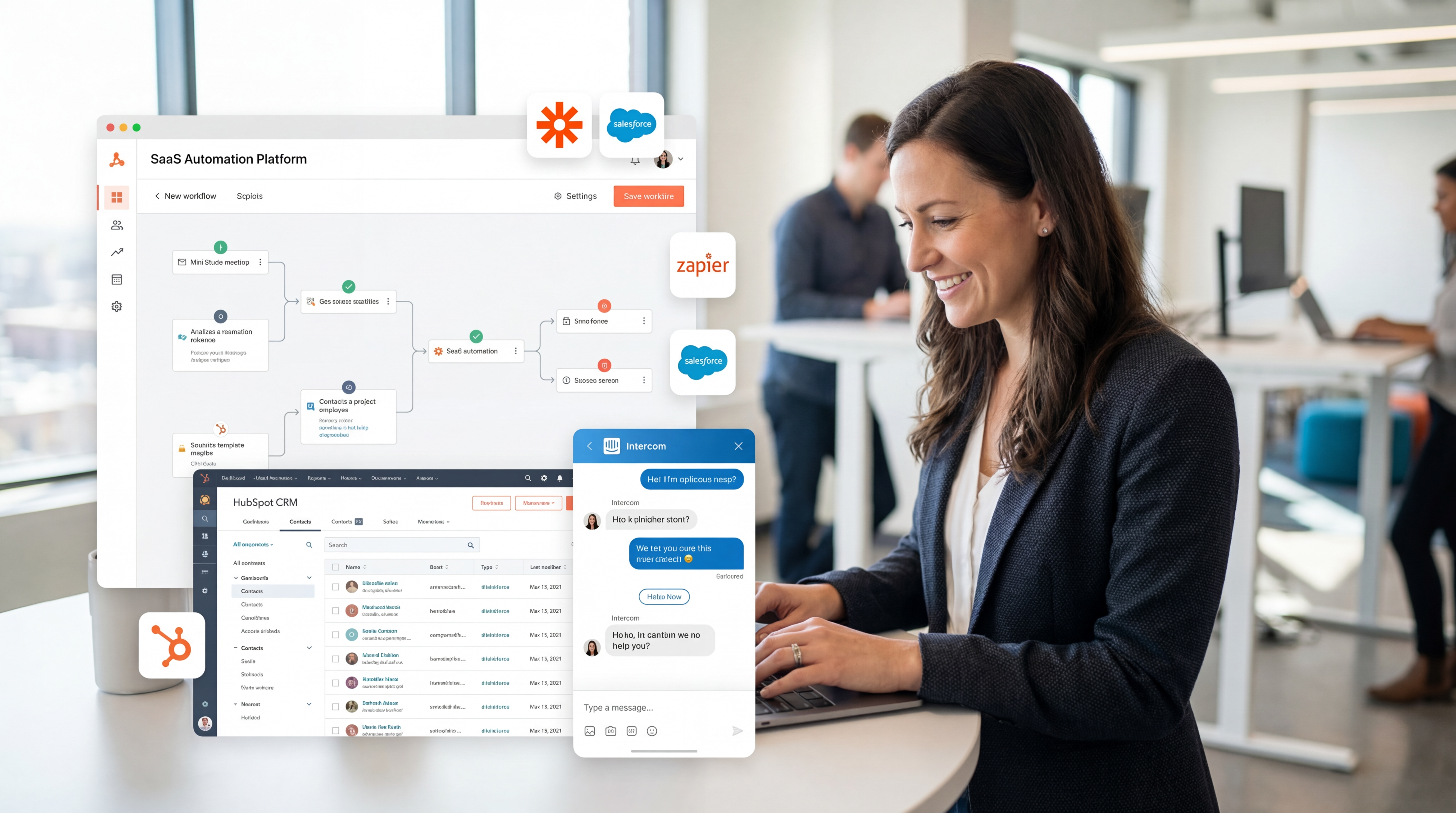 AI business automation — workflow and process automation dashboard