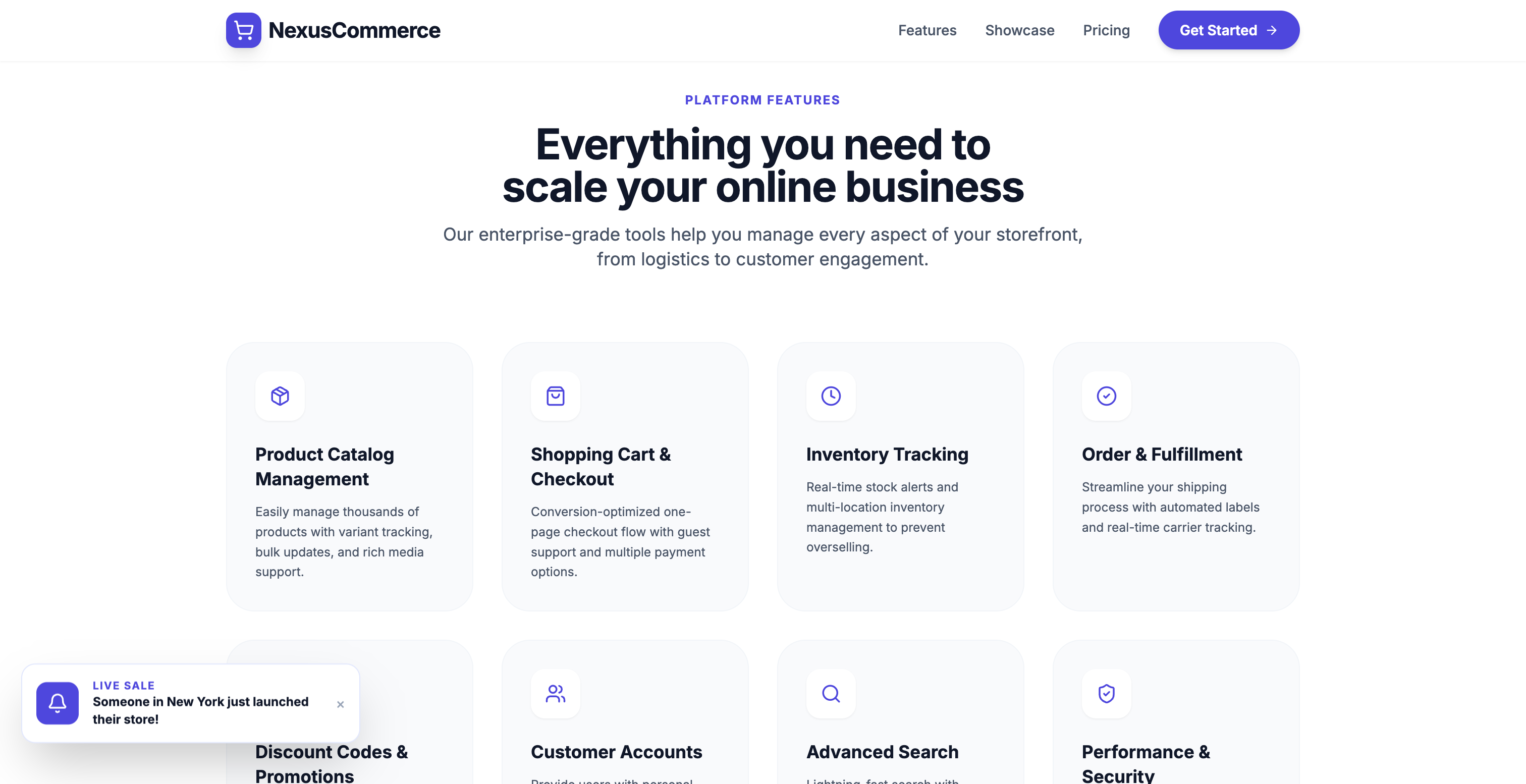 E-Commerce Features